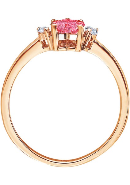 Pırlanta ve Pembe Turmalin Taşlı Kedi Patisi Yüzük 0402R0032 modelleri