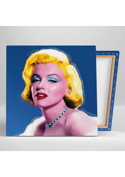 Marilyn Monroe Pop Art Dekoratif Kare Kanvas Tablo