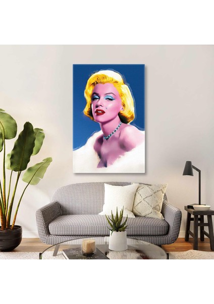 SML Tablo Marilyn Monroe Pop Art Dekoratif Dikey Kanvas Tablo