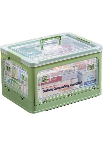 Ev Tipi Büyük Kapasiteli Şeffaf Katlanabilir Çok Katmanlı Ilaç Kutusu (Yurt Dışından)
