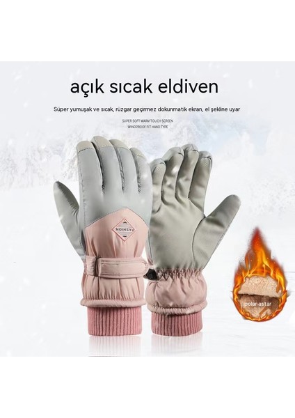 Kış Bayanlar Sıcak Açık Bisiklet Polar Eldiven (Yurt Dışından) modelleri