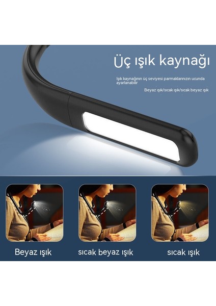 Ev Asılı Boyun USB Şarj Edilebilir Öğrenme Gece Lambası (Yurt Dışından)