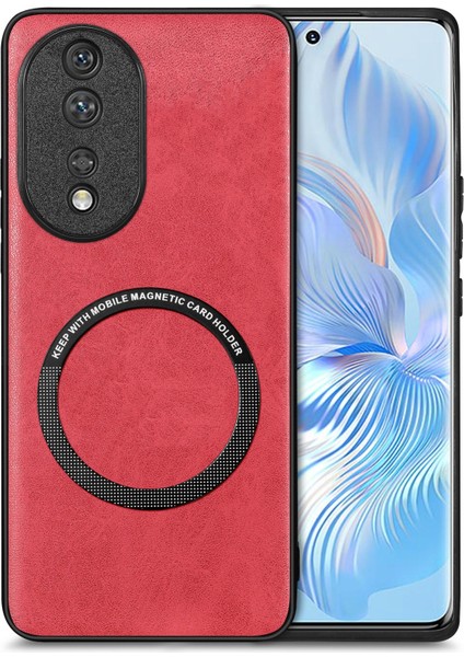 Honor 80 Için Renkli Deri Telefon Kılıfı (Yurt Dışından)