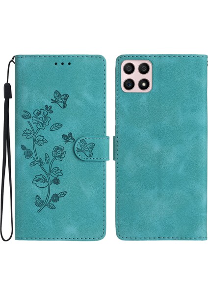 Honor X8 / X30I Için Çiçek Kabartmalı Pu Kılıf (Yurt Dışından)