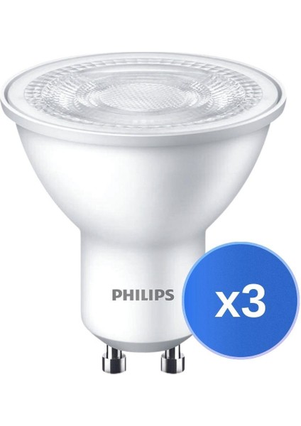 LED Spot 50W GU10 Beyaz Gün Işığı 4000K 3'lü