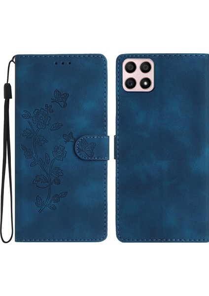 Honor X8 / X30I Için Çiçek Kabartmalı Pu Kılıf (Yurt Dışından)