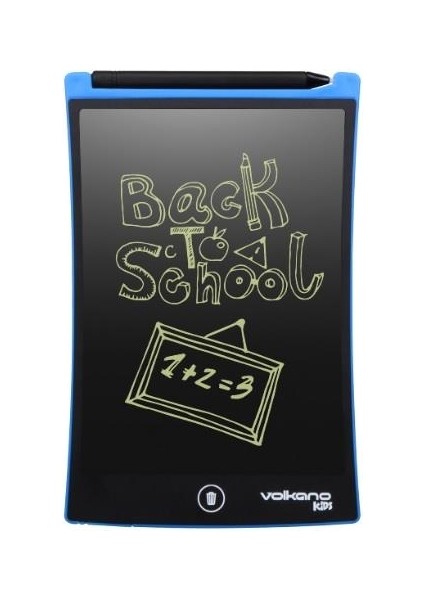 Doodle Writing Tablet LCD 8.5 Inç Dijital Kalemli Çizim Yazı Tahtası Grafik Not Yazma Eğitim Tableti Mavi VK-850-BL