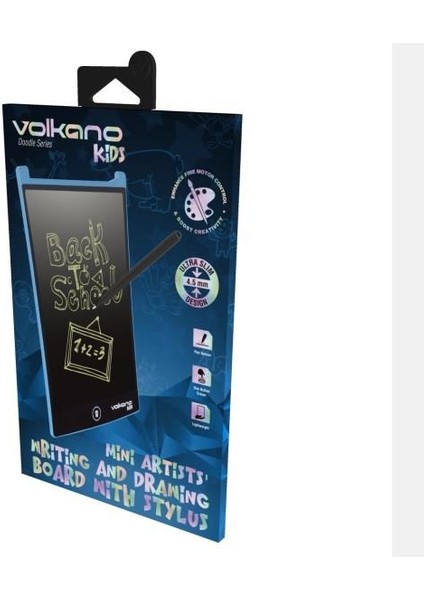 Doodle Writing Tablet LCD 8.5 Inç Dijital Kalemli Çizim Yazı Tahtası Grafik Not Yazma Eğitim Tableti Mavi VK-850-BL