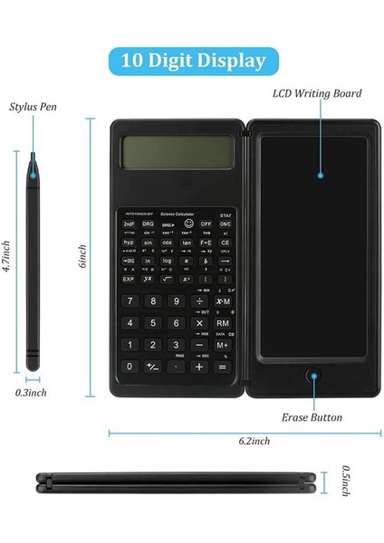 S9 Dijital Not Defterli Bilimsel Fonksiyonlu Hesap Makinesi E-Writer - Katlanabilir
