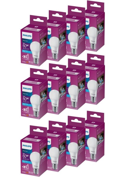 LED 8-60W Ampul 6500K Beyaz Işık 12'li fiyatları