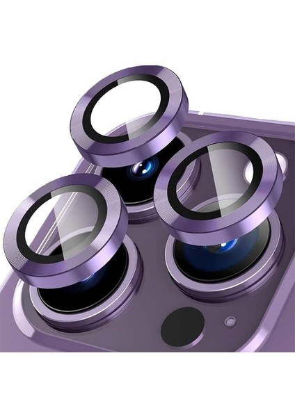 Metal Ring Apple iPhone 15 Pro/15 Pro Max Mor Kamera Koruyucu