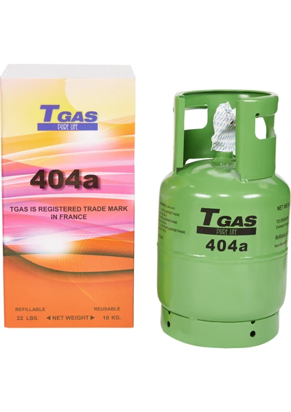 Tgas R404A 10KG Klima Gazı Refill Yeniden Doldurulabilir Tüpte Depozitolu