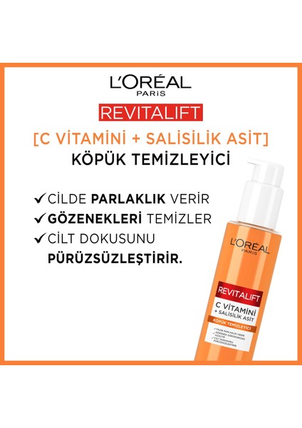 L'oréal Paris Revitalift Clinical Vitamini + Salisilik Asit Aydınlatıcı Köpük Temizleyici