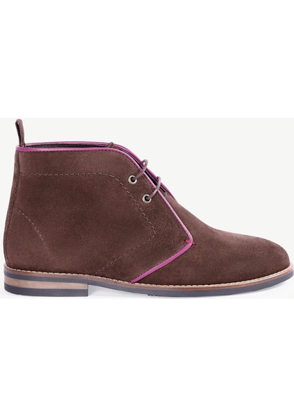 Renk Detaylı Deri Süet Bot