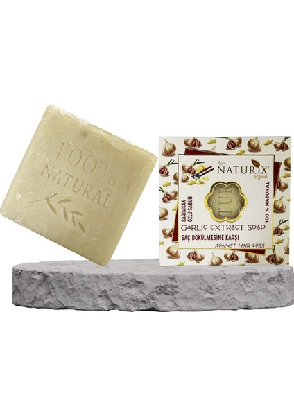 Natural Sarımsak Özlü Sabun Saç Bakımı Garlic Extract Soap 125 gr