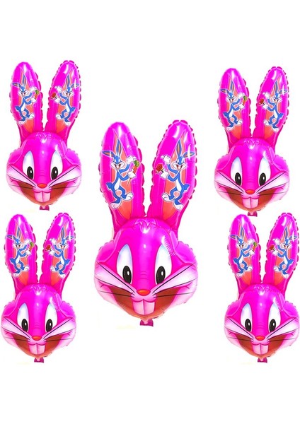 Süpershape 75 cm Bugs Bunny Tavşan Pembe Renk Folyo Balon 5 Adet