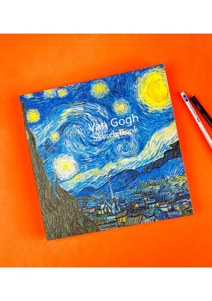 Van Gogh Yıldızlı Gece Tasarı mlı Sketch Book