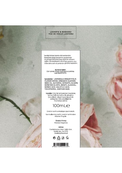 Lavanta & Babassu Yüz ve Vücut Sprey Losyonu
