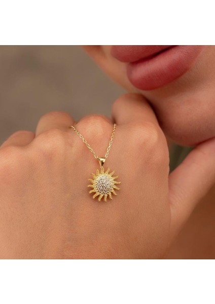Altın Kaplama Gümüş Güneş Kolye fiyatları