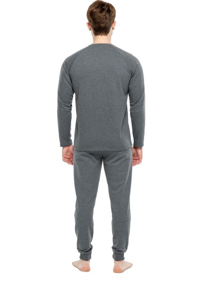 3930 Erkek Yuvarlak Yaka Pijama Takımı