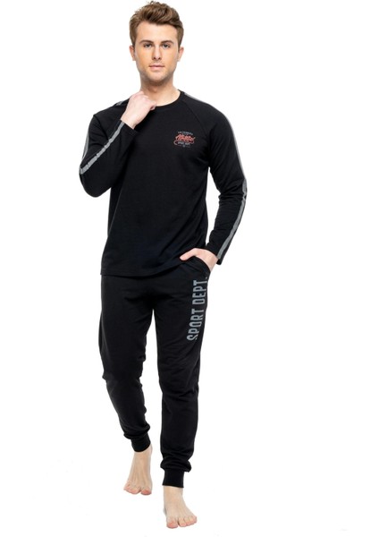 3930 Erkek Yuvarlak Yaka Pijama Takımı