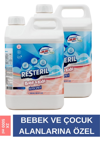 Hijyen Spreyi Baby&Kids 2x5L Bebek Çocuk Oyun Alanı Oyuncak Emzik Biberon