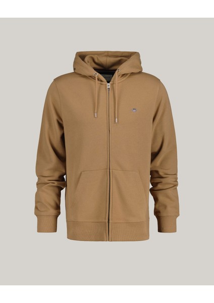 Erkek Kahverengi Regular Fit Kapüşonlu Sweatshirt 2007059.213