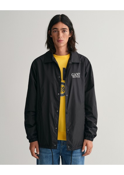 Erkek Siyah Relaxed Fit Logolu Ceket 7006307.5