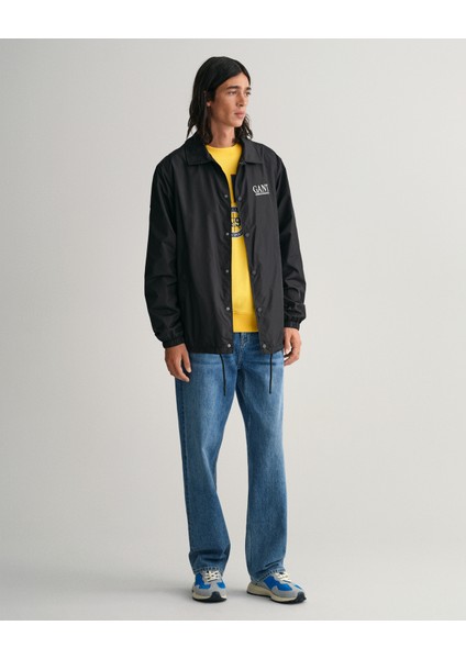 Erkek Siyah Relaxed Fit Logolu Ceket 7006307.5