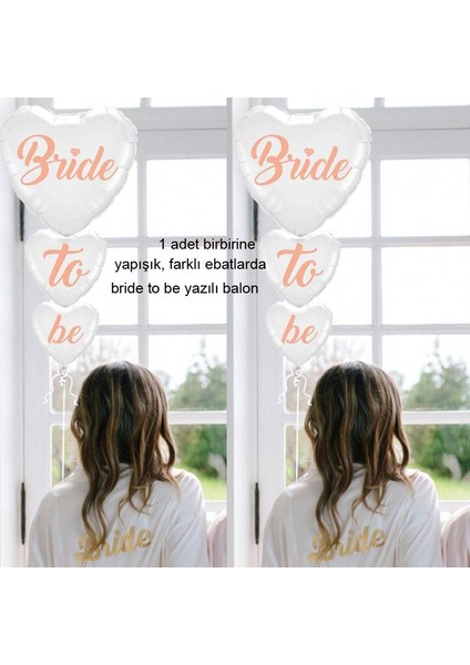 Bride To Be Yazılı Folyo Balon Beyaz Renk 1 Adet