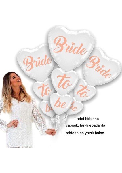 Bride To Be Yazılı Folyo Balon Beyaz Renk 1 Adet fiyatları