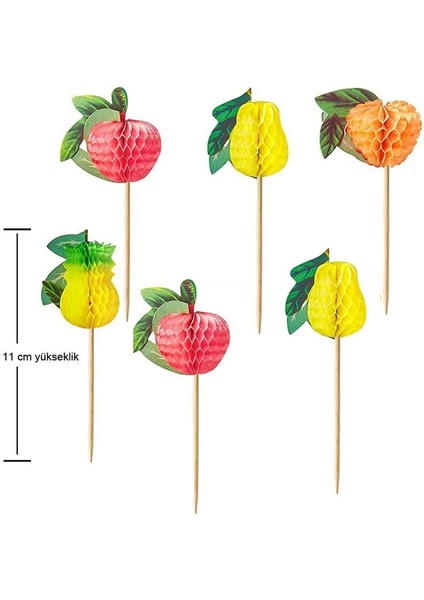 Hawaian Temalı Içecek Kokteyl Pipeti ve Meyve Süsleme Kürdanı Seti 45 Adet fiyatları