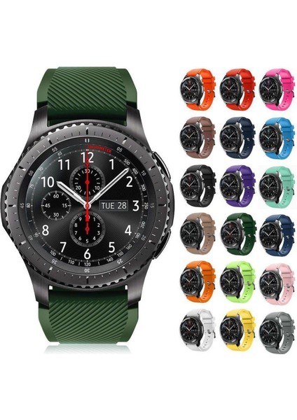 Samsung Gear S3 ve Huawei Watch Gt Gt2 Silikon Kordon Kayış