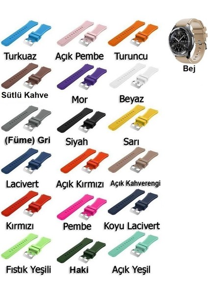 Samsung Gear S3 ve Huawei Watch Gt Gt2 Silikon Kordon Kayış fiyatları