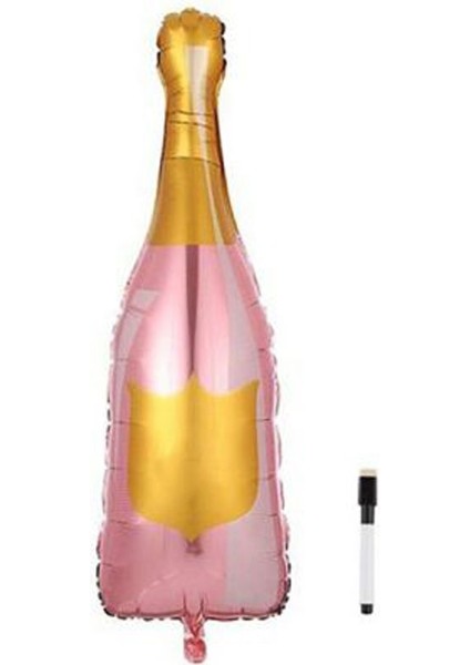 Kalemli Mesaj Yazılabilen Içecek Şişesi Şeklinde Folyo Balon Rose Gold Renk 100X40 cm 1 Adet Bride fiyatları