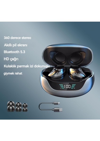 Bluetooth Kulaklıklar Kablosuz Spor Gürültü Önleyici Kulak Içi Kulaklıklar Akıllı Pil Ekranı (Yurt Dışından) modelleri