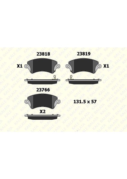 Toyota Corolla Ön Fren Takım Balatası (2004-2008)