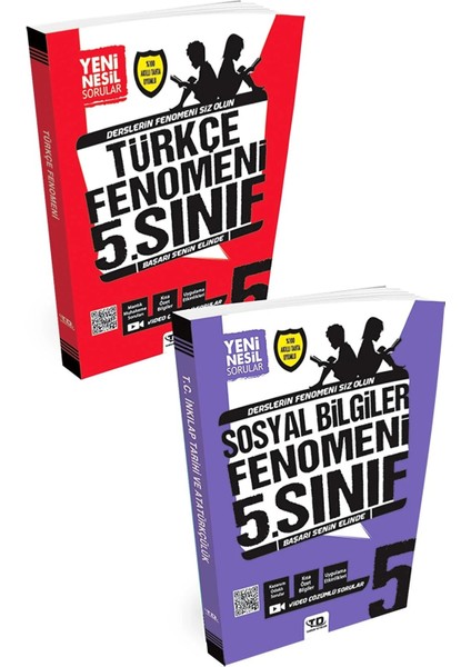 Tandem Yayınları 5. Sınıf Türkçe - Sosyal Bilgiler Fenomen Soru Bankası Seti