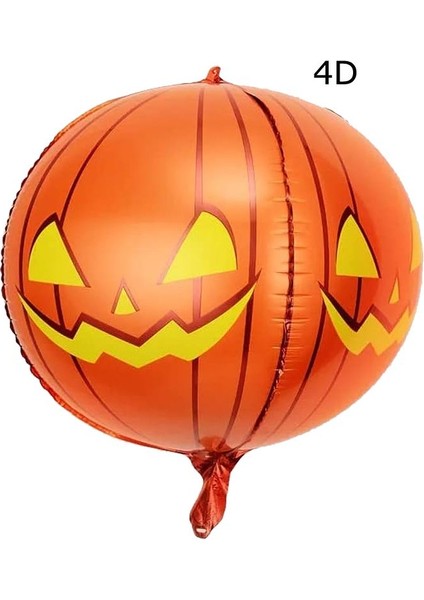 4d Dört Boyutlu Halloween Balkabağı 53X53 cm Folyo Balon 1 Adet