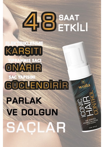 Iconıc Haır Control Yıpranmış Saçlar Extra Yumuşatma Saç Bakım Onarıcı Köpük 150 ml