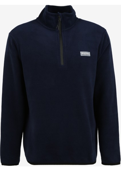Düz Lacivert Erkek Polar Sweatshırt Ton