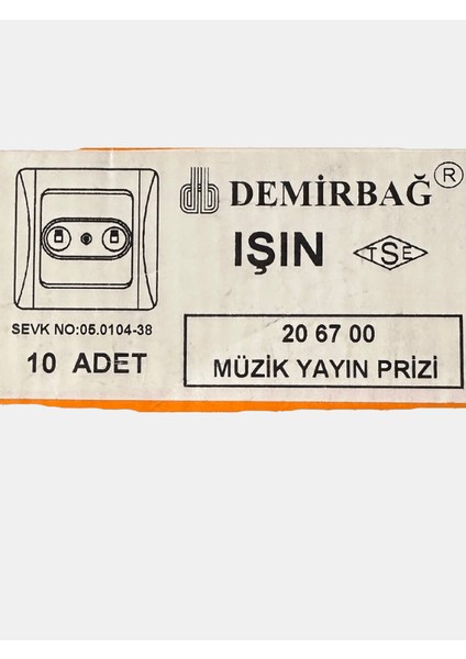 Işın Müzik Yayın Prizi Beyaz 206700 (2 Adet)