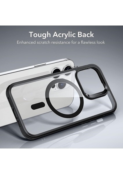 Apple Iphone 15 Pro Max Kılıf Kamera Çıkıntılı Korumalı Krom Çerçeveli Magsafe Şarj Destekli Renkli Hassas Butonlu Şeffaf Kapak fiyatları