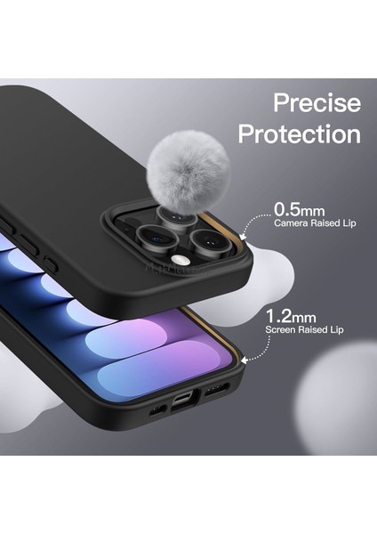 Apple Iphone 15 Pro Max Kılıf Kamera Çıkıntılı Içi Kadife Süet Yumuşak Lansman Renkli Silikon Grade Liquid Kapak