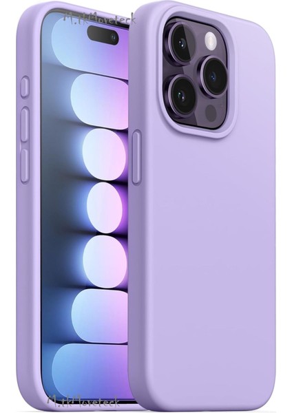Apple Iphone 15 Pro Kılıf Kamera Çıkıntılı Içi Kadife Süet Yumuşak Lansman Renkli Silikon Grade Liquid Kapak