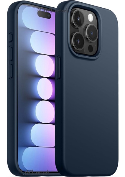 Apple Iphone 15 Pro Kılıf Kamera Çıkıntılı Içi Kadife Süet Yumuşak Lansman Renkli Silikon Grade Liquid Kapak