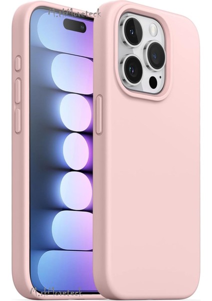 Apple Iphone 15 Pro Kılıf Kamera Çıkıntılı Içi Kadife Süet Yumuşak Lansman Renkli Silikon Grade Liquid Kapak