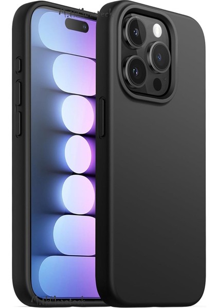 Apple Iphone 15 Pro Kılıf Kamera Çıkıntılı Içi Kadife Süet Yumuşak Lansman Renkli Silikon Grade Liquid Kapak