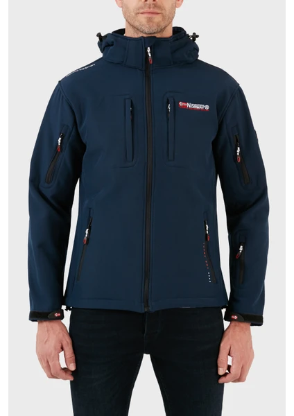 Norway Geographical Rüzgara Dayanıklı Softshell Kapüşonlu Outdoor Mont Erkek Mont Tunar