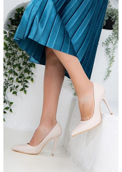 4292 Kadın Hakiki Deri Klasik Stiletto